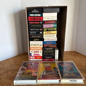 Lot‎ of 36 VHS Tapes Movies Drama Comedy Action Disney Bundle